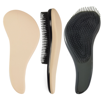 Logo Custom Borong Matte Matte Rose Gold Electroplating Detangling Hair Brush