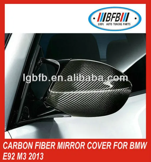 2013 carbon fiber auto rear car side mirror cover for BMW E92 M3