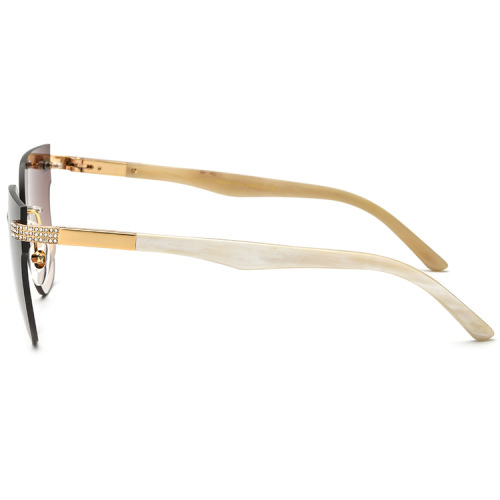 Buffalo Horn Sunglasses For Women Handmade Rimless Buffalo Horn Sunglasses Supplier