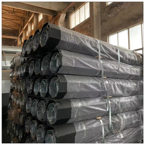 Octangonal galvanized steel tapered power pole