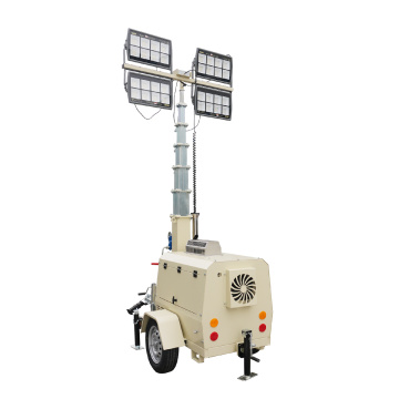 Mobile Light Tower with 4*400W Metal Halide Lamp and Silent Diesel Generator