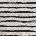 Tissu Jacquard à rayures noires et blanches