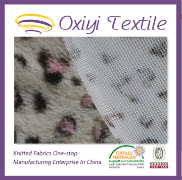 New design printed low pile supersoft pv plush fleece fabric