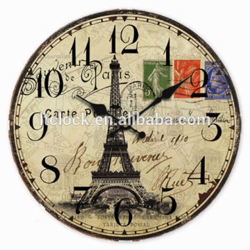 2016 MDF wood wall antique kitchen clock