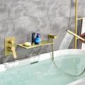 Robinet de baignoire en laiton Shamanda avec douche à main