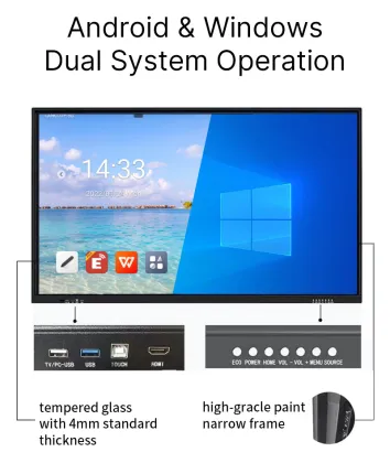Smart LCD Electronic Interactive Whiteboard 55-98 Inch Display