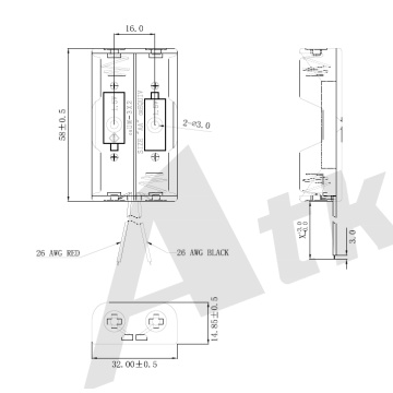 2 *AA Batteriehalter/Fall/Box