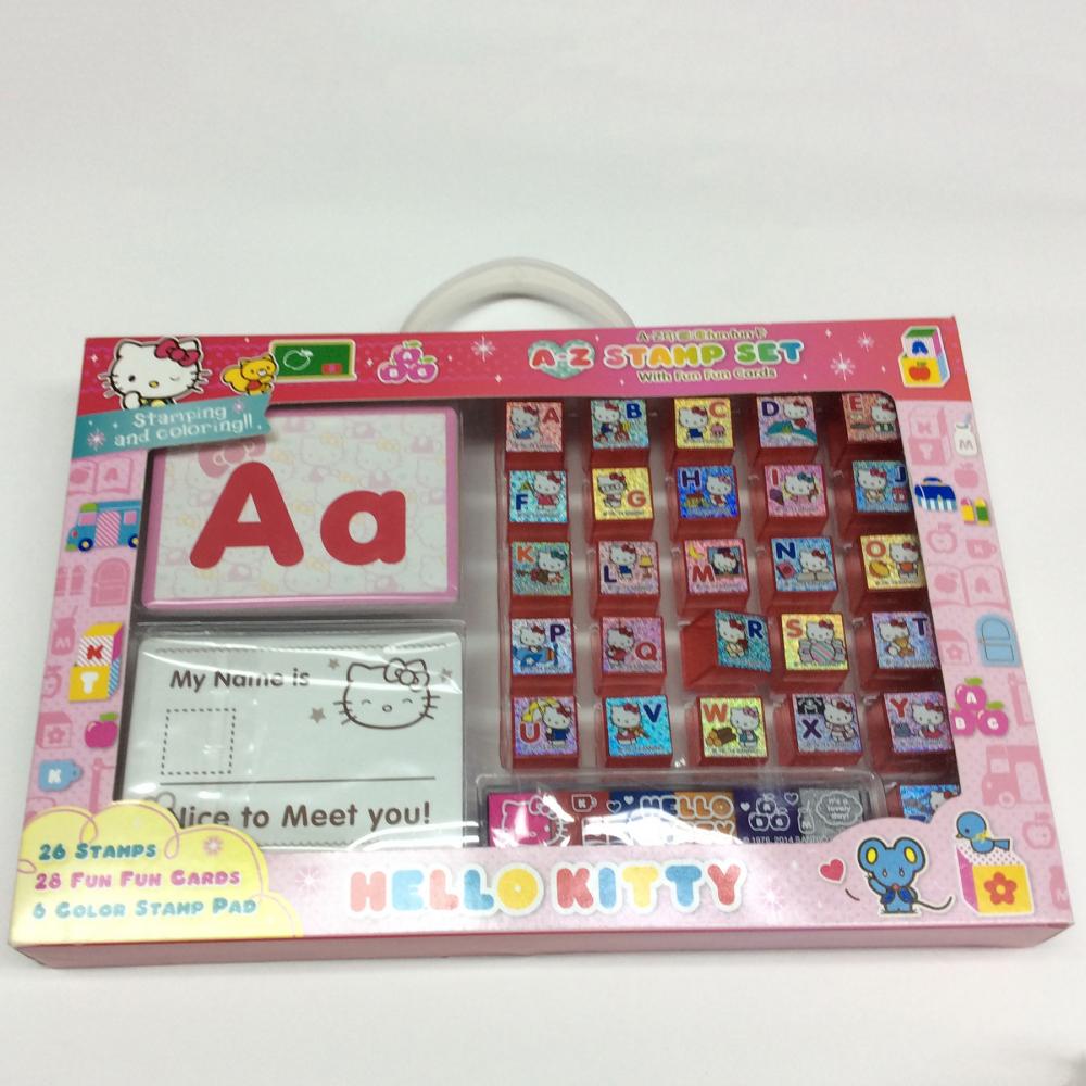 plastic cartoon letter stationery stamp set