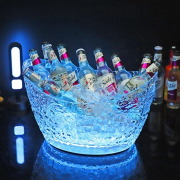 Custom Wholesale LED Illuminated Beverage Tubs and Ice Buckets for Beer and Bottles
