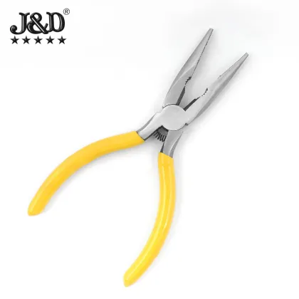 Light Yellow Handle Electronic Needle-Nosed Pliers for Electricians