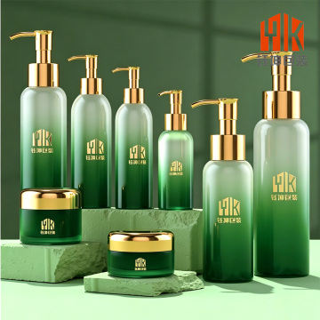 Garrafa de bomba fosca verde gradiente