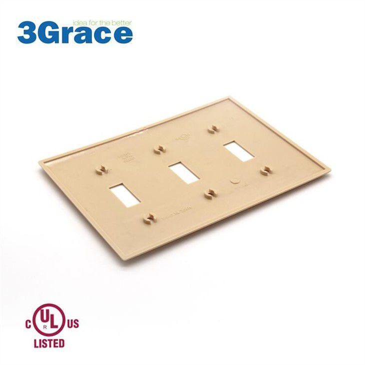 3 Gang Switch Cover Plate Ivory2