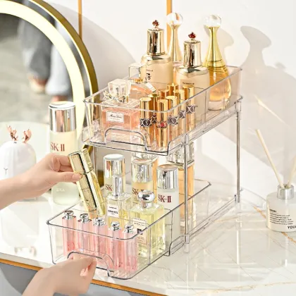 Home Storage PET 3-Layer Drawer Type Storage Rack