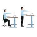 Height Adjustable Office Motorized Double Motor Height Adjustable Standing Desk With Memory Height Ergonomic