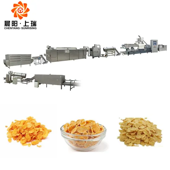 Breakfast cereal corn flakes extruder making machine