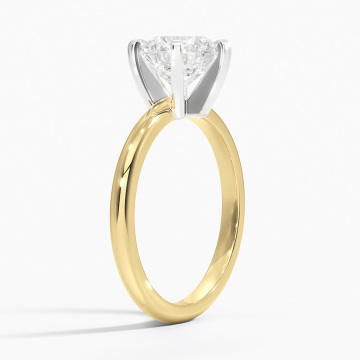 oval engagement rings 2Ct Round Cut Engagement Ring in 18K Gold Supplier
