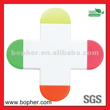 new designed plastic multi color pen with highlighter