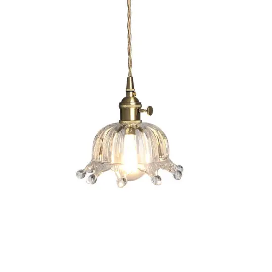 INSHINE White Crystal Drop Pendant Light