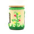 Green cabin Hand Painted Smoking Jar