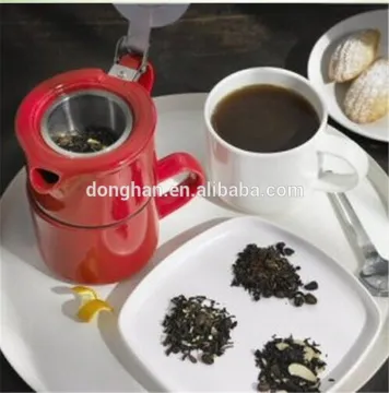 big tea cup pot in one with tea strainer