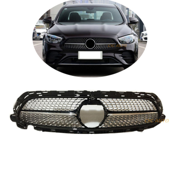 W213 Grille Grille Auto Parts - Diamond Front Pumper Grill for Mercedes Benz E Class LCI 2020-2021