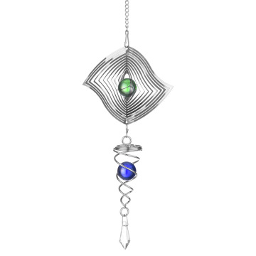 2025 New 3D Rotating Wind Chime with Stainless Steel Spinner for Home Garden Decoration