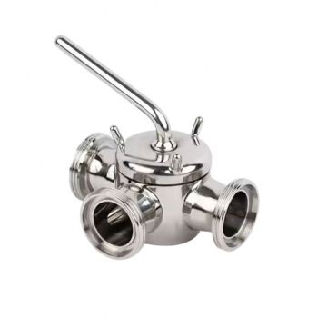 SS316 Sanitary en acier inoxydable en acier inoxydable à 3 voies