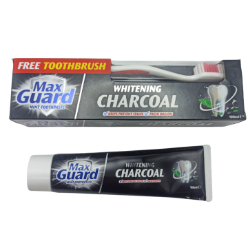 Maxguard Charcoal Mint完全な口頭ケアフォーミュラ歯磨き粉