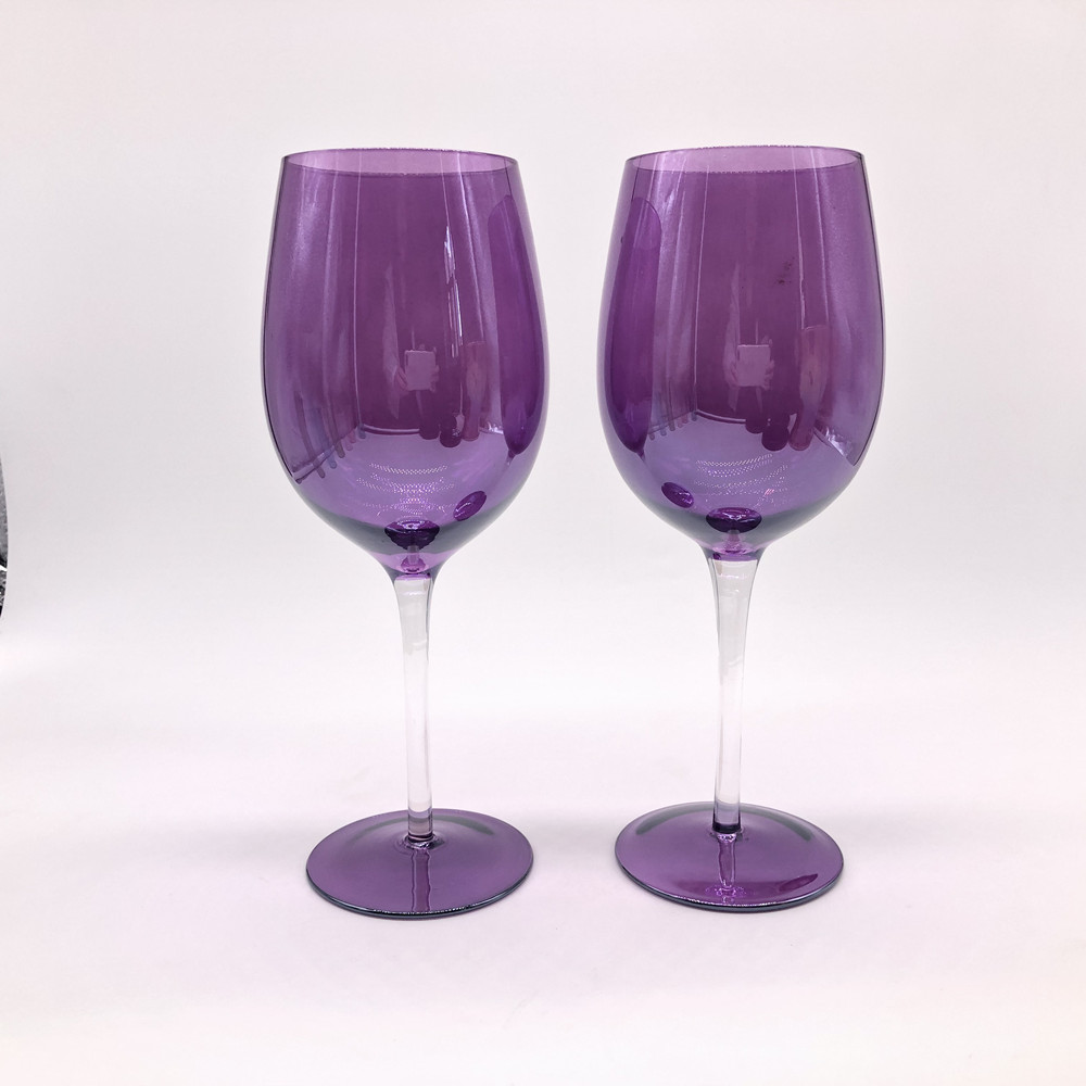 Purple Color Red Wine Glass