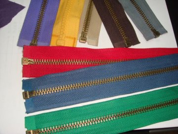 brass zippers