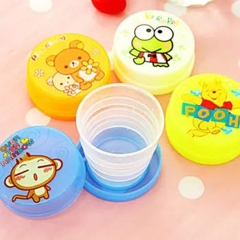 Foldable Travel Collapsible Cup with Water Straw