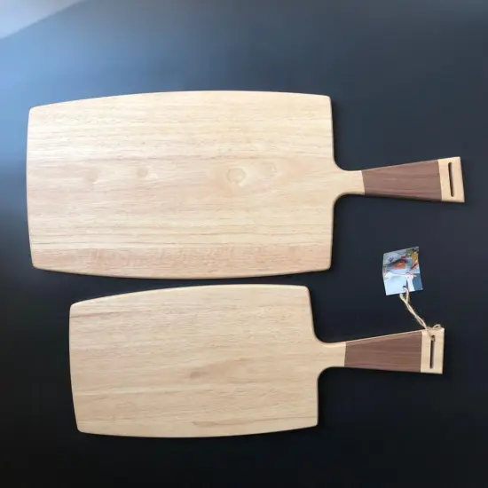 Rubber wood paddle cutting board