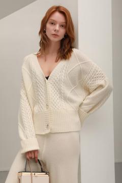 Women's casual cashmere cardigan