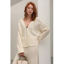 Cardigan casual in cashmere da donna