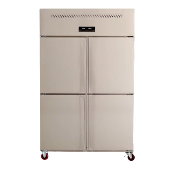 China Stainless Steel Double-Temperature Commercial Freezer with Four Doors