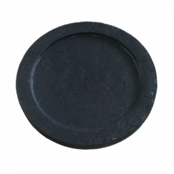 High Quality Natural Black Lava Stone Japan Korean Round Dinner Plates