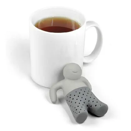 Silicone Mr.Tea Infuser Loose Tea Leaf Strainer Herbal Spice Filter Diffuser TEA Silicone Mr Tea Infuser