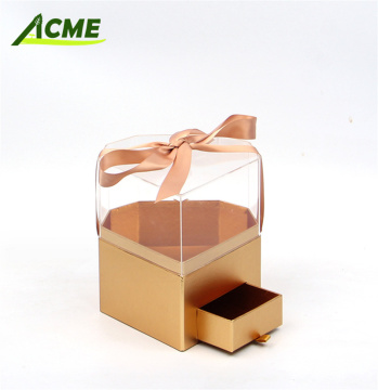 Hochwertige Luxus -Valentinstag Red Rose Clear Plastic Blumen Geschenkbox