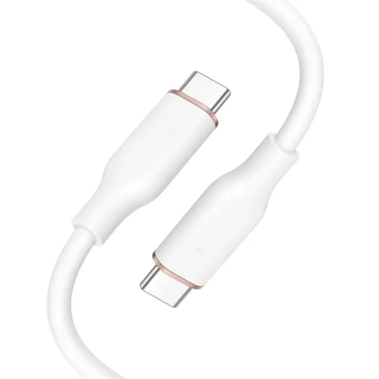 Skin-friendly silicone material Type-C To Type-C 100w Cable