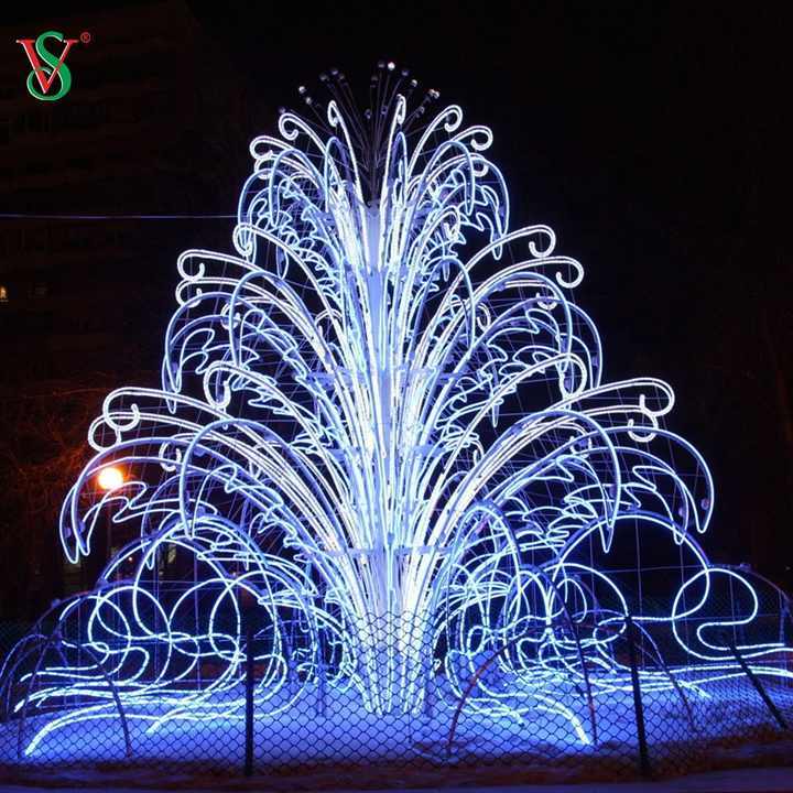 Large 3D Fountain Motif Light