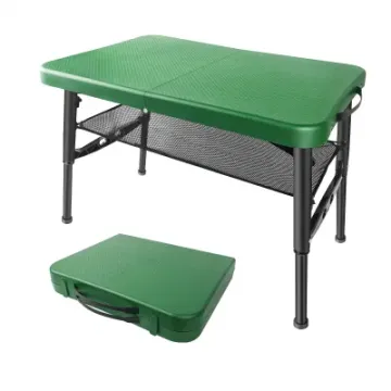 Stable Green Height Adjustable Height Adjustable Clean Small Folding Camping Table