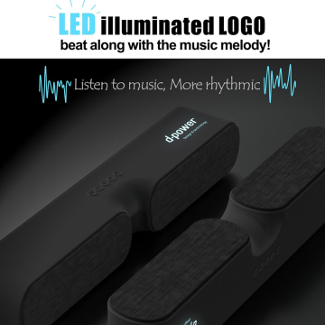 Hot-selling TWS Bluetooth Speaker com logotipo LED