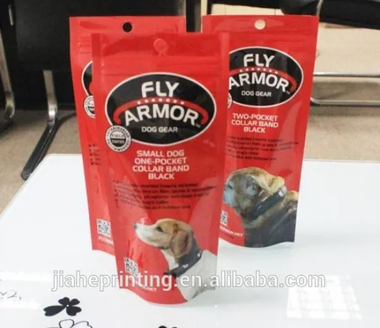 custom empty dog pet food stand up zipper packaging bag