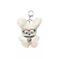 Glasses puppy plush keychain pendant bag pendant