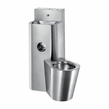 stainless steel toilet with sink
