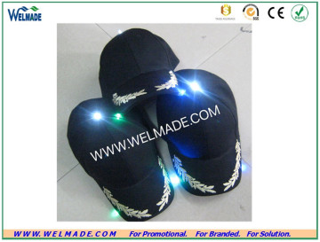 High quality 6 panel cotton trucker hat and cap with custom logo with led light