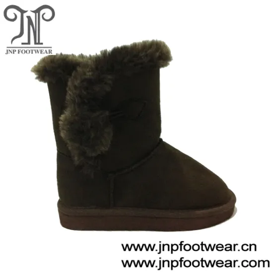 Winter fur trim childrens cheap shoes