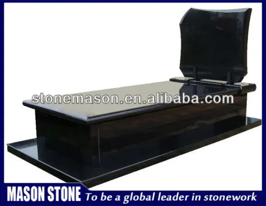 Europe natural black marble tombstone