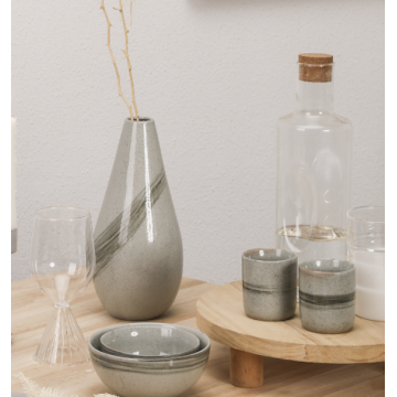 Wood Vase Ceramic Sand Farmhouse Vase Manufactory