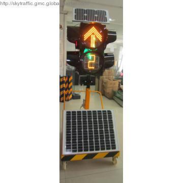 High Visibility Solar Mobile Traffic Light-Double Headlight